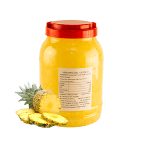 3.8g kg container of Bubble Tea Warehouse Pineapple Jelly Toppings